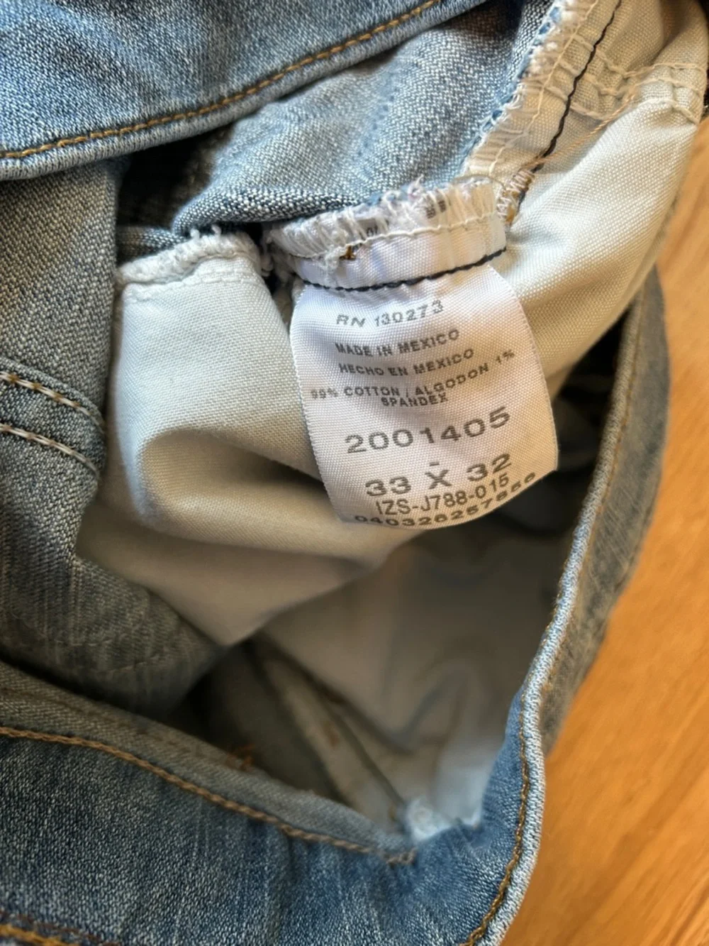 Lee 33x32 Men's Blue Straight-Leg Jeans